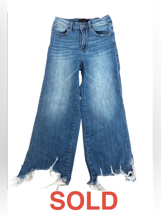 Risen Los Angeles Denim - Risen Los Angeles distressed wide leg jeans